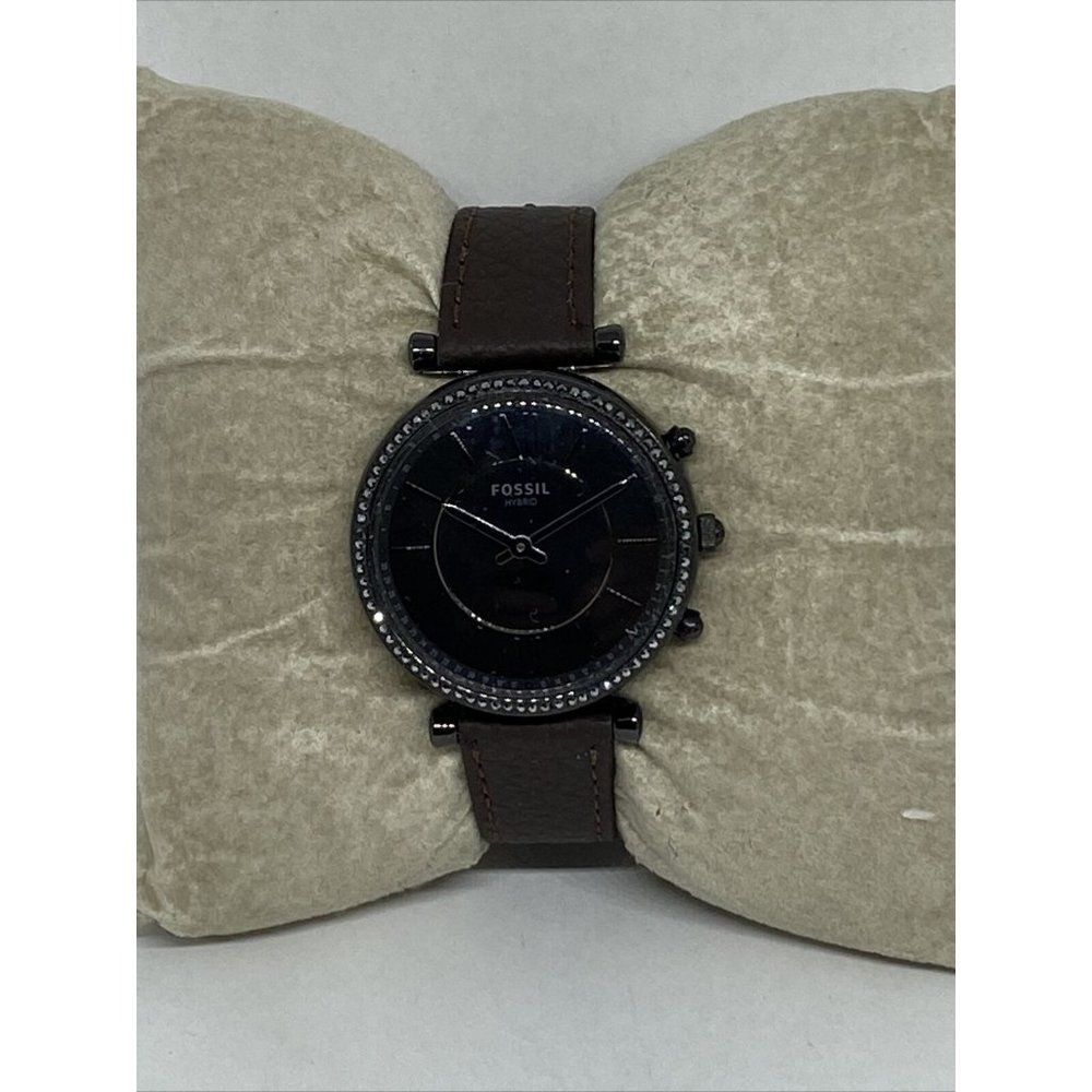 Fossil FTW5038 Men's Brown Leather Black Analog Di